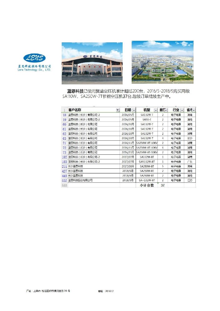 复盛与蓝思科技股份有限公司战略合作
