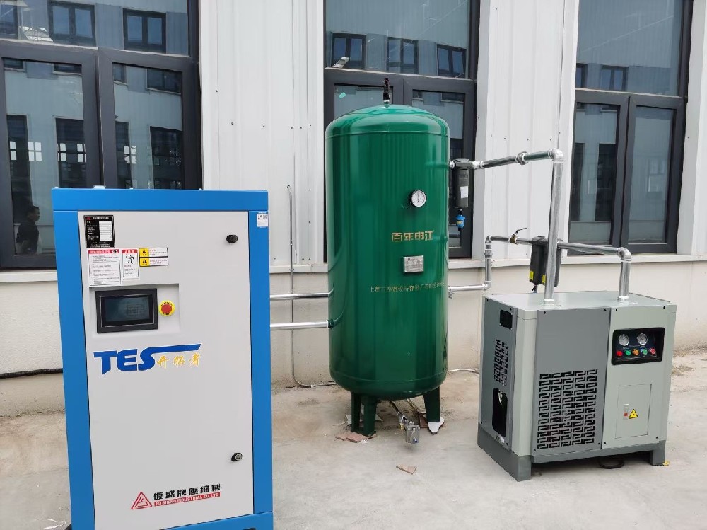 复盛TESV15A永磁变频1级能效螺杆空压机安装完成